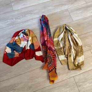 Bundle 3 Colorful Patterned Scarves purse accessories headband bandeau Bandana